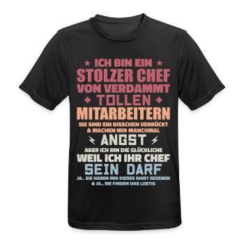 A proud of damn great employees - Men's Breathable T-Shirt - black - Front - AI Model Male 178 light (178cm)