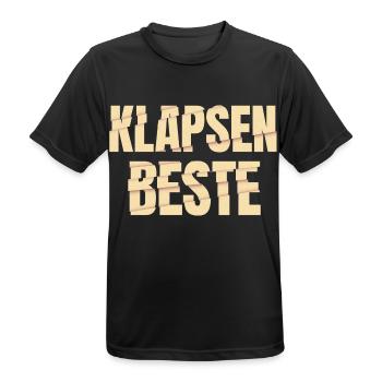 Klapsenbeste Klapse Psychiatrie Sprüche Geschenk - Männer T-Shirt atmungsaktiv - Schwarz - Vorne - AI Model Male 178 light (178cm)