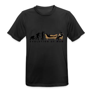 evolution_therapeut_psychologe_11_2016_a - Männer T-Shirt atmungsaktiv - Schwarz - Vorne - AI Model Male 178 light (178cm)