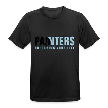 painters_062012_a_2c - Men's Breathable T-Shirt - black - Front - AI Model Male 178 light (178cm)