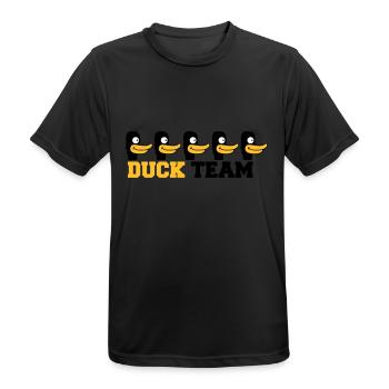 Duck Team - T-shirt respirant Homme - noir - Devant - AI Model Male 178 light (178cm)