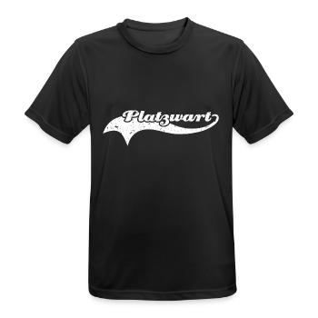platzwart verwittert - Männer T-Shirt atmungsaktiv - Schwarz - Vorne - AI Model Male 178 light (178cm)