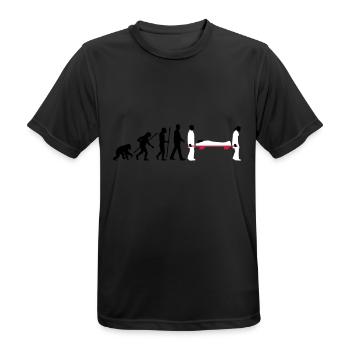 evolution_sanitaeter_09_201602_3c - Männer T-Shirt atmungsaktiv - Schwarz - Vorne - AI Model Male 178 light (178cm)