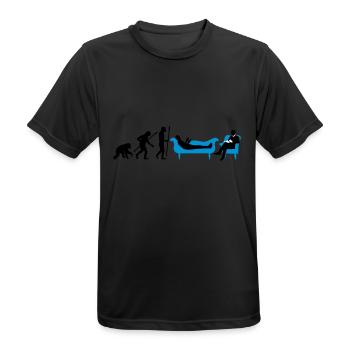 evolution_therapeut_psychologe_11_2016_b - Männer T-Shirt atmungsaktiv - Schwarz - Vorne - AI Model Male 178 light (178cm)