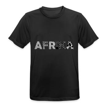 AFRIQUE - lettres avec imprimé animal - T-shirt respirant Homme - noir - Devant - AI Model Male 178 light (178cm)