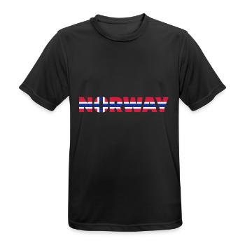 Norwegen - Männer T-Shirt atmungsaktiv - Schwarz - Vorne - AI Model Male 178 light (178cm)