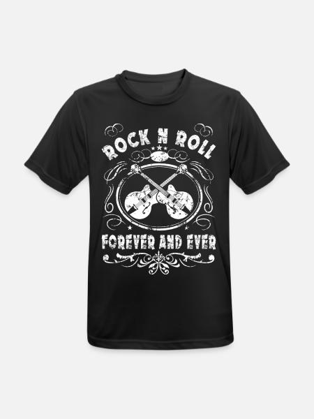 Rock N Roll für immer und ewig Grafik - Männer T-Shirt atmungsaktiv - Schwarz