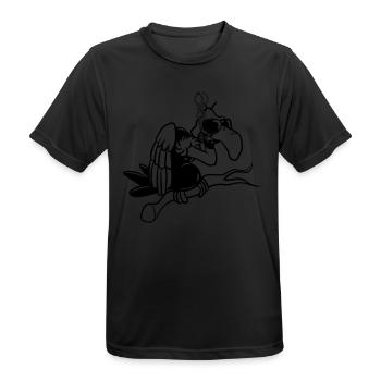 geier doof witzig lustig sonnenbrille - Männer T-Shirt atmungsaktiv - Schwarz - Vorne - AI Model Male 178 light (178cm)