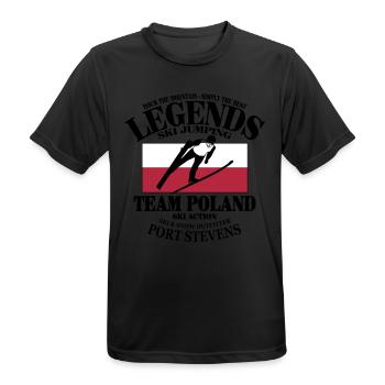 skoki narciarskie ski jumping zakopane - Männer T-Shirt atmungsaktiv - Schwarz - Vorne - AI Model Male 178 light (178cm)