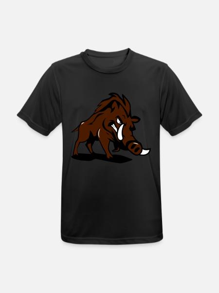Wild boar dangerous - Men's Breathable T-Shirt - black