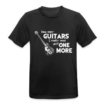 Guitar guitarist gift playing guitar - Men's Breathable T-Shirt - black - Front - AI Model Male 178 light (178cm)