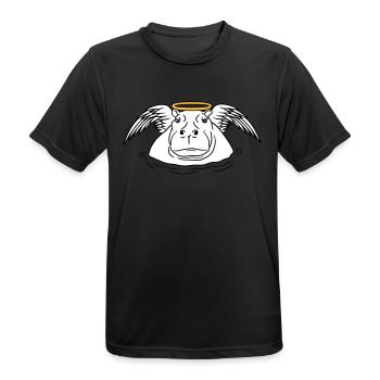 engel lieb gut fluegel heiligenschein ri - Männer T-Shirt atmungsaktiv - Schwarz - Vorne - AI Model Male 178 light (178cm)