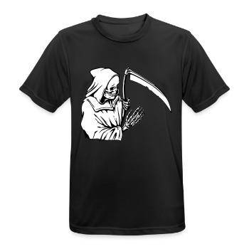 Reaper - Männer T-Shirt atmungsaktiv - Schwarz - Vorne - AI Model Male 178 light (178cm)