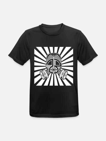 Tekno 23 gas mask - Männer T-Shirt atmungsaktiv - Schwarz