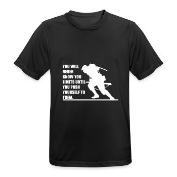 Military I Army I Bundeswehr I Design I Limits I - Men's Breathable T-Shirt - black - Front - AI Model Male 178 light (178cm)