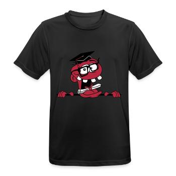 texte champ diplôme réussi certificat collège réus - T-shirt respirant Homme - noir - Devant - AI Model Male 178 light (178cm)