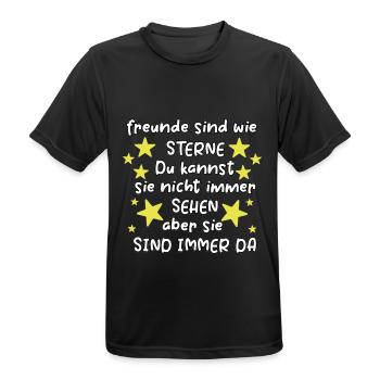 Friends are like stars friendship saying friend - Men's Breathable T-Shirt - black - Front - AI Model Male 178 light (178cm)
