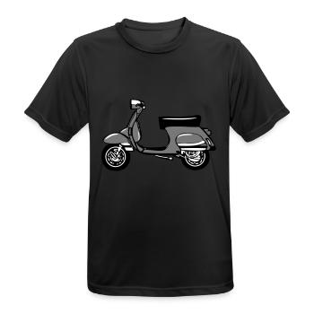 motorroller freiheit - Männer T-Shirt atmungsaktiv - Schwarz - Vorne - AI Model Male 178 light (178cm)