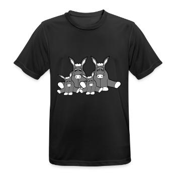 paar liebe familie geschwister nachwuchs junges ma - Männer T-Shirt atmungsaktiv - Schwarz - Vorne - AI Model Male 178 light (178cm)