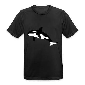 orca orka wal killer whale delfin delphin dolphin - Männer T-Shirt atmungsaktiv - Schwarz - Vorne - AI Model Male 178 light (178cm)