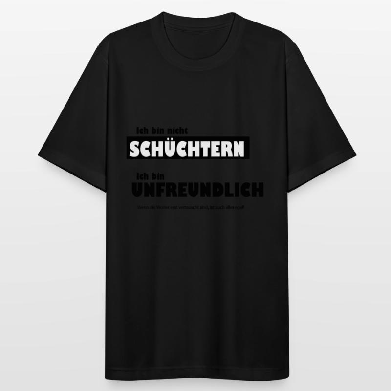 Unfreundlich oder schüchtern Männer T-Shirt atmungsaktiv