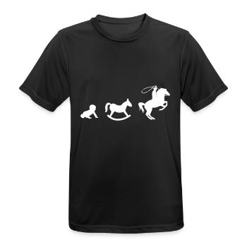 Way to Westernreiten - T-shirt respirant Homme - noir - Devant - AI Model Male 178 light (178cm)