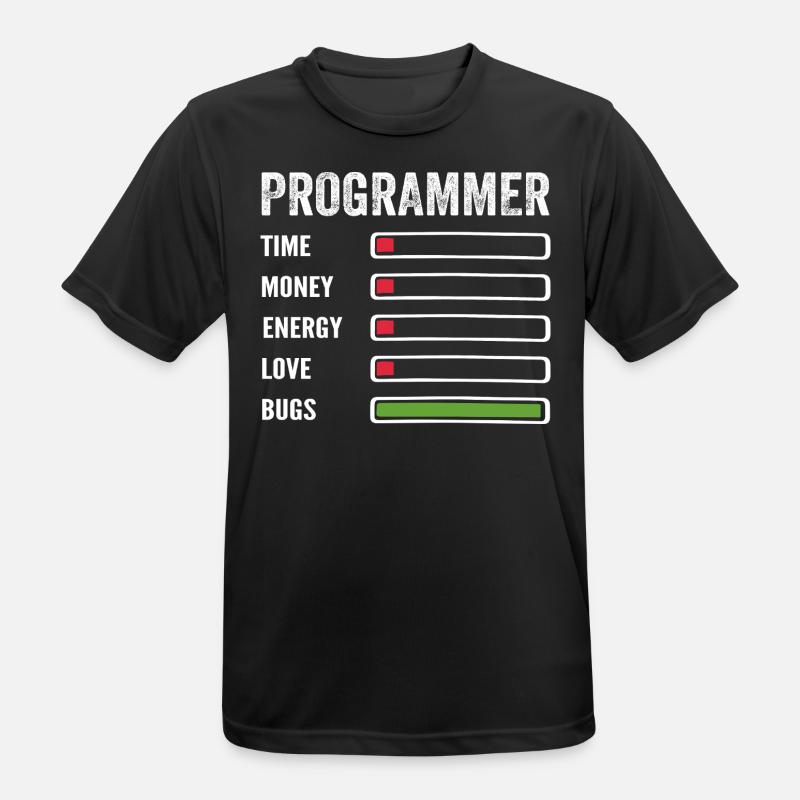 Developer Humor Programmer Coder - Men's Breathable T-Shirt - black