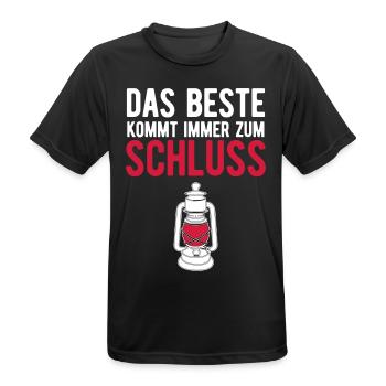 Joggen das beste kommt immer zum schluss - Männer T-Shirt atmungsaktiv - Schwarz - Vorne - AI Model Male 178 light (178cm)