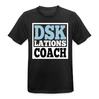 Deeskalationsteam DSKlations Coach Farben änderbar - Männer T-Shirt atmungsaktiv - Schwarz - Vorne - AI Model Male 178 light (178cm)