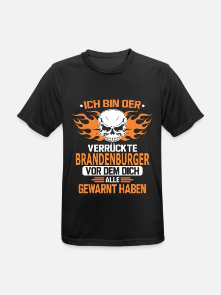 BRANDENBURGER - Männer T-Shirt atmungsaktiv - Schwarz