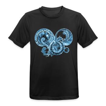 Blue Ornament - Men's Breathable T-Shirt - black - Front - AI Model Male 178 light (178cm)