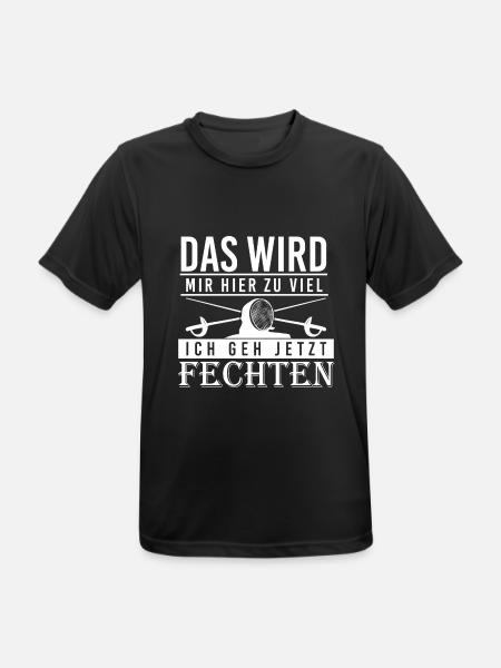 Fechten - Fechter - Fechten Shirt - Schwertkampf - Männer T-Shirt atmungsaktiv - Schwarz