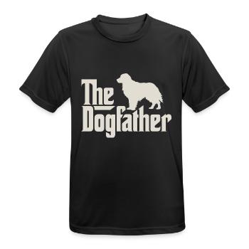 Le Dogfather - Golden Retriever du Labrador - T-shirt respirant Homme - noir - Devant - AI Model Male 178 light (178cm)