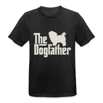 The Dogfather - Maltese, Bolonka Zwetna, Shih Tzu - Men's Breathable T-Shirt - black - Front - AI Model Male 178 light (178cm)
