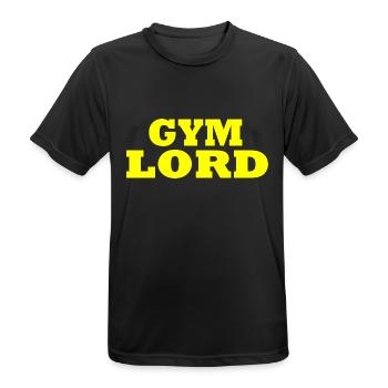 Gym lord - Men's Breathable T-Shirt - black - Front - AI Model Male 178 light (178cm)