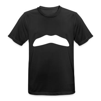 Moustache 3 - Männer T-Shirt atmungsaktiv - Schwarz - Vorne - AI Model Male 178 light (178cm)