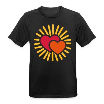Sun hearts sun hearts - coeur soleil - gift - Men's Breathable T-Shirt - black - Front - AI Model Male 178 light (178cm)