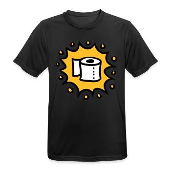 Papier toilette papier toilette papier - T-shirt respirant Homme - noir - Devant - AI Model Male 178 light (178cm)