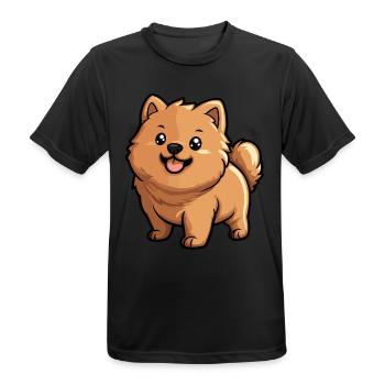 Chow Chow Hund Niedlich - Männer T-Shirt atmungsaktiv - Schwarz - Vorne - AI Model Male 178 light (178cm)