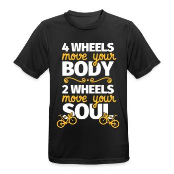 Fahrrad Rennrad Fahrradfahren Fahrradfahrer Gesche - Männer T-Shirt atmungsaktiv - Schwarz - Vorne - AI Model Male 178 light (178cm)