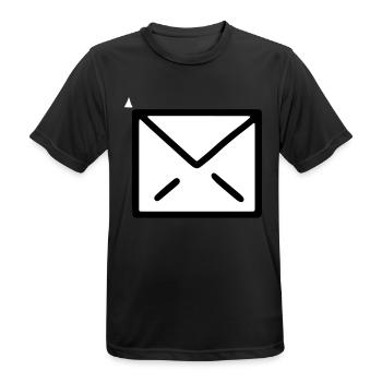 Letter letter symbol letter icon envelope message - Men's Breathable T-Shirt - black - Front - AI Model Male 178 light (178cm)