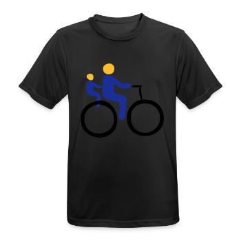 Wheel, bicycle, cyclist, bike, baby, boy, girl, - Men's Breathable T-Shirt - black - Front - AI Model Male 178 light (178cm)