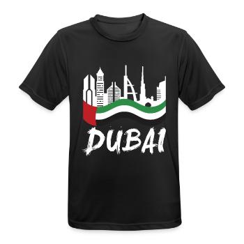 Dubaï Émirats arabes unis The Palm - T-shirt respirant Homme - noir - Devant - AI Model Male 178 light (178cm)