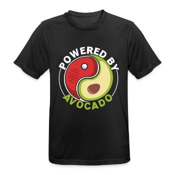 Powered by Avocado Guac Guacamole Avocado-Lie - Men's Breathable T-Shirt - black - Front - AI Model Male 178 light (178cm)