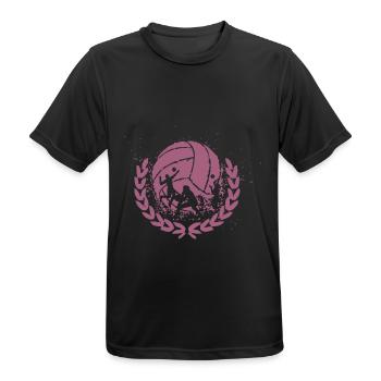 volleyball - Men's Breathable T-Shirt - black - Front - AI Model Male 178 light (178cm)