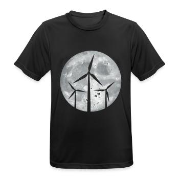 Éolienne - T-shirt respirant Homme - noir - Devant - AI Model Male 178 light (178cm)