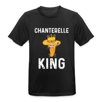 Pfifferling König - Männer T-Shirt atmungsaktiv - Schwarz - Vorne - AI Model Male 178 light (178cm)