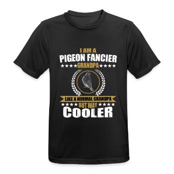 Pigeon fancier Grandpa - Men's Breathable T-Shirt - black - Front - AI Model Male 178 light (178cm)