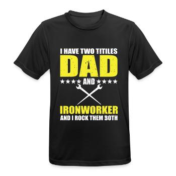 Hüttenarbeiter Vater - Männer T-Shirt atmungsaktiv - Schwarz - Vorne - AI Model Male 178 light (178cm)