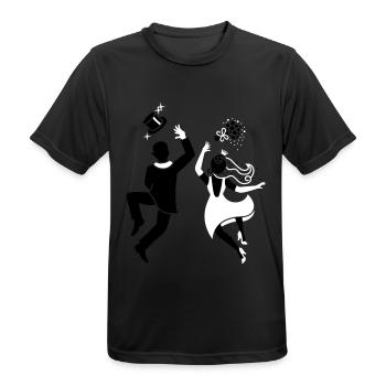 Mariée - marié - mariage - Paire - T-shirt respirant Homme - noir - Devant - AI Model Male 178 light (178cm)